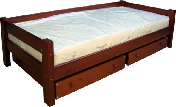 Single bed na may kutson