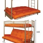 Katil 2-tingkat optimum dengan sofa
