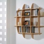 Book shelves on the wall
