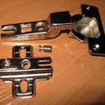 Semi-folding four-hinge loop sa sliding mounting na may mounting plate