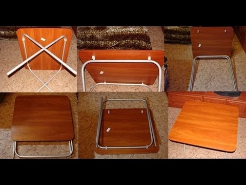Sklopivi stol i stolice od piknik cijevi