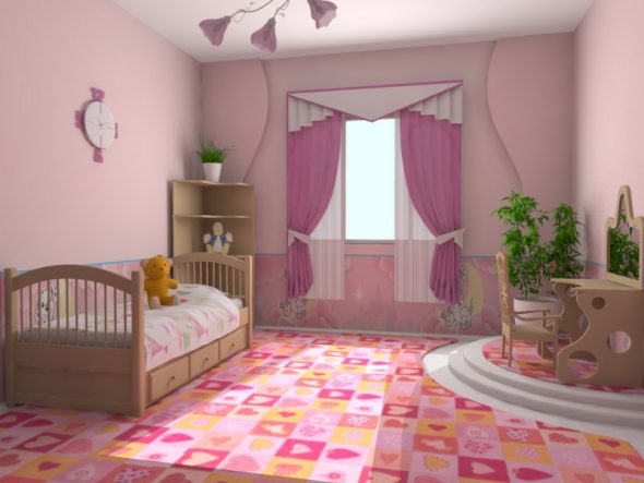 Naprawa pokoju dziecięcego dla dziewczynki