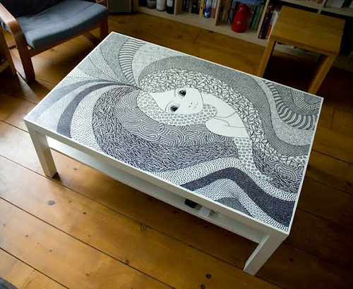 Coffee table painting