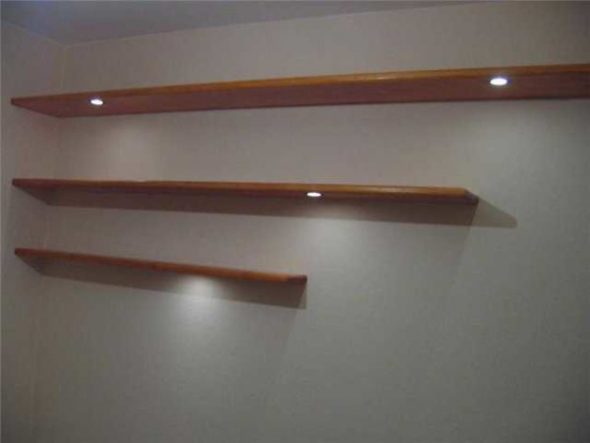 The simplest design shelf bottom wall for books