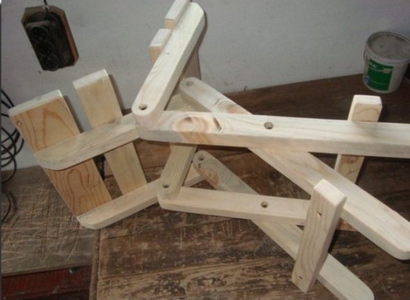 Homemade wood chairs photo