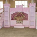 Fabulous bunk bed for girls with a sofa and slide