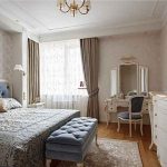 Moderan dizajn spavaće sobe u klasičnom stilu.