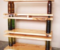 Rack of bottles and planks