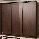 Three-door cabinet wardrobe brown