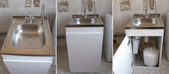 Cabinet for washing-making