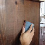 Sanding lacquered wood