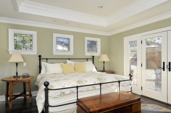 large wrought bed