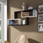 wooden photo shelves