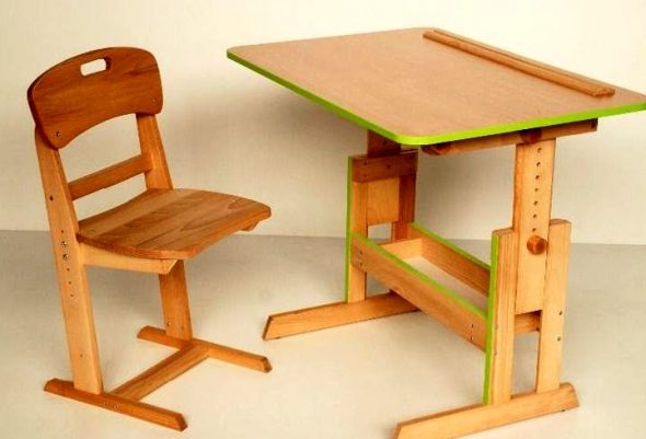 wooden chair for schoolchild