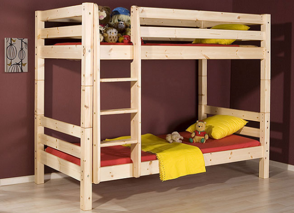 children's bunk beds made of pine