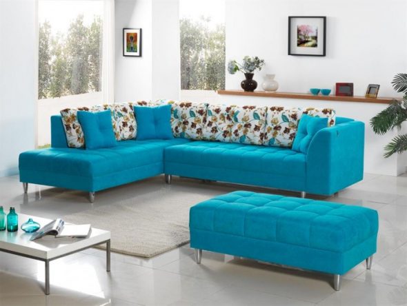 sofa turquoise corner