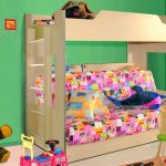bunk bed with a sofa photo in the nursery