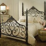 double bed forged in the interior