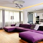 sofa corner purple