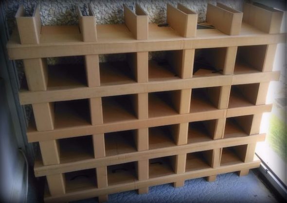 photo of cardboard rack