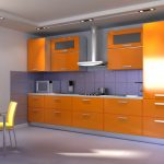 virtuvės spintos oranžinės