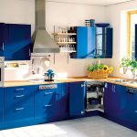 corner kitchen blue