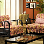 chair bed with print flowers