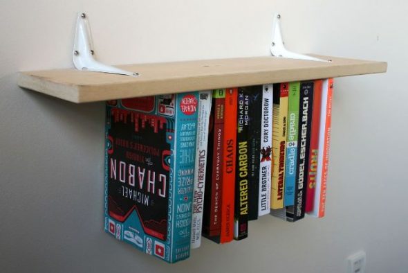 inverted bookshelf