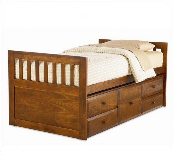 ang mga tinedyer na single bed sa solid wood