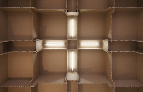 cardboard shelves