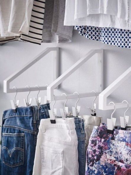 hangers in the closet
