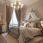 Bir gölgelik ile Provence yatak odası