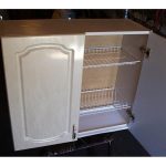 dryer for dishes in the wall cabinet