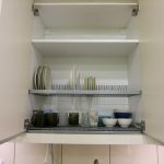 dryer for dishes in a wall cabinet