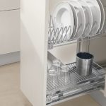 dryer for dishes in the bottom cabinet