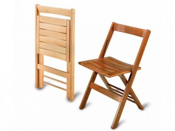 folding chair with backrest