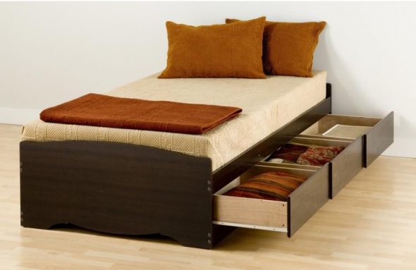 drawers in a single bed