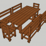 Drewniany stół, aby dać własną opcję projektowania rąk