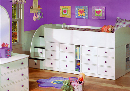 Baby bed with drawers photo