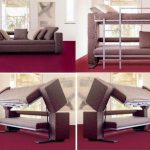 sofą paverčia į dviaukštės lovos dizaino idėjų nuotrauką