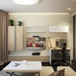 Designový interiér jednopokojového bytu pro mladý pár