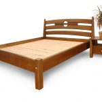 Podwójne łóżko z litego drewna Edem