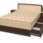 The bed Comfort with three drawers is made of a chipboard in the combined color