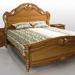Łóżko drewniane podwójne
