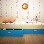 Children's bed with drawers from 3 years