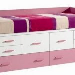 Bed for girls with drawers