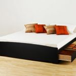 Double bed with drawers