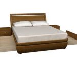 Solid wood bed