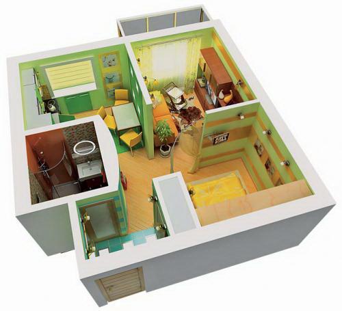 Plan ponovne izgradnje jednosobnog stana