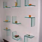 Glass flower shelves